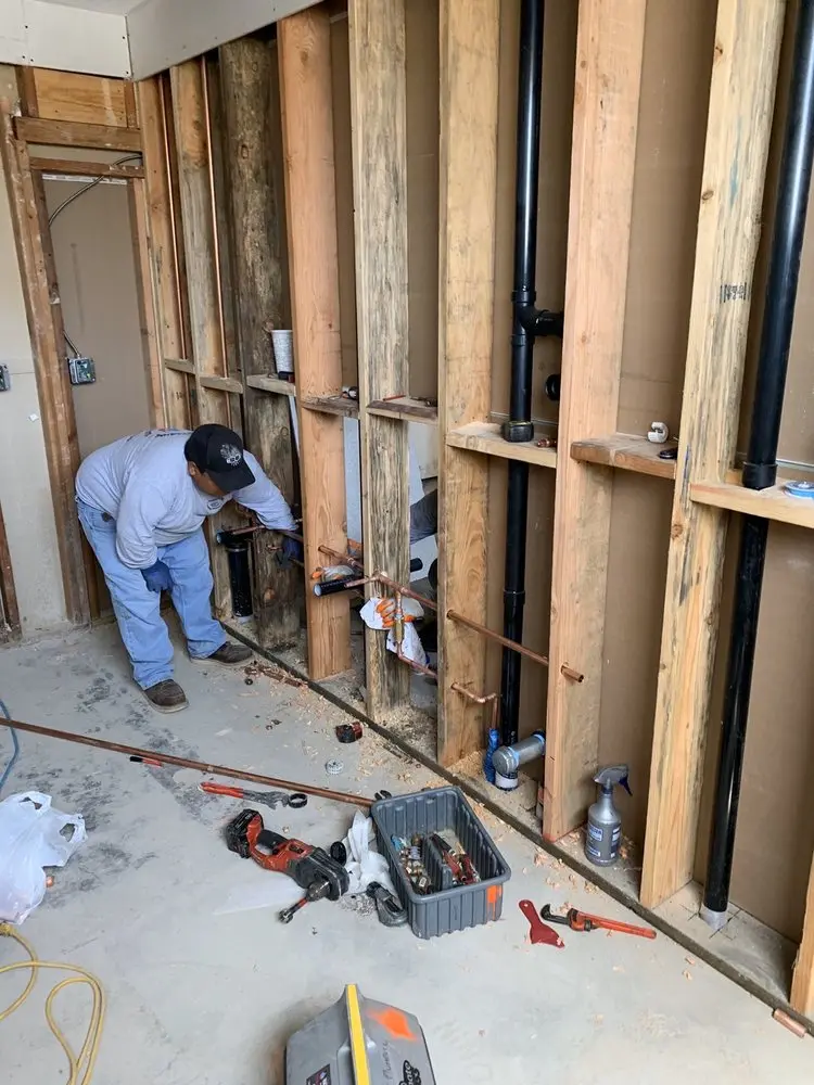 Commercial rough-in plumbing for Gas Line Repair in St. James